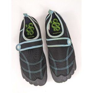 Lifeguard Women Water Surf Swimming Beach Shoes Black Turqoise‎ Trimmings Sz 7/8
